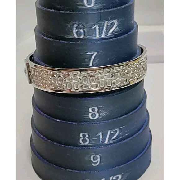Coach Silver Tone Signature C Statement Bangle Bracelet - Picture 3 of 5